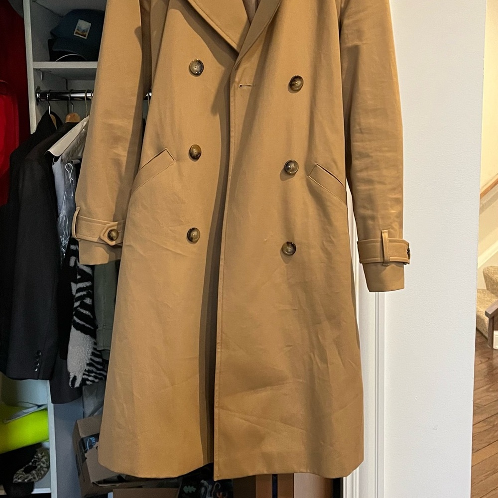 Sezane Scott Trench Coat Camel - Size 0